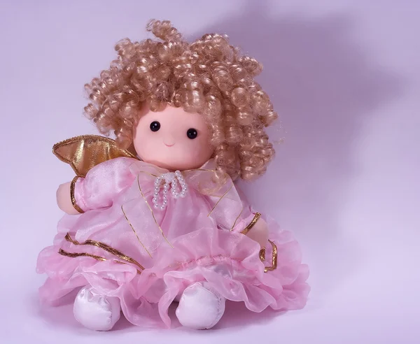 Lalka różowa sukienka — Zdjęcie stockowe