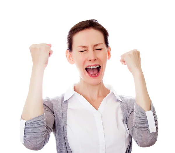 Girl gesturing success — Stock Photo, Image