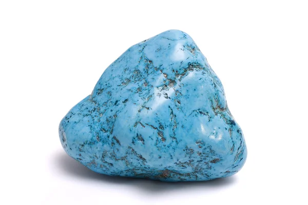 Pedra azul-turquesa isolada Fotografia De Stock