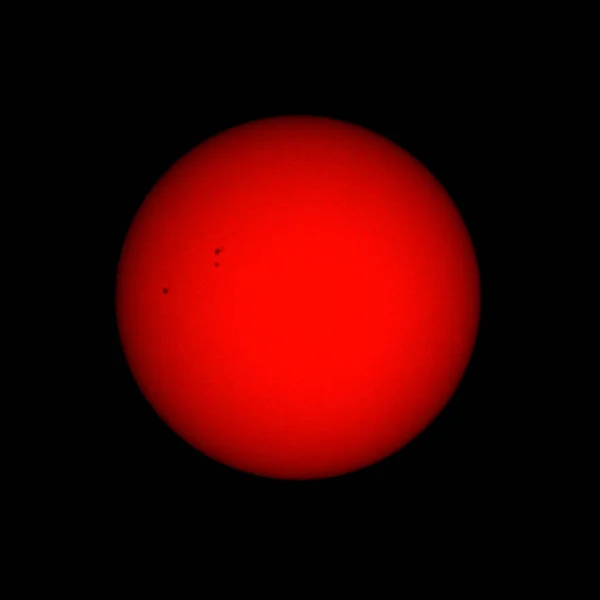 Sun spots scope view — Stock Photo, Image