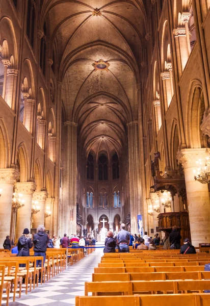 Notre Dame Paris Interior — Stock Photo, Image