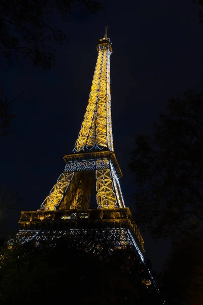 Eiffel-torony éjszakája — Stock Fotó