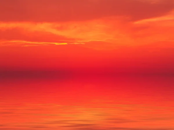 Красный фон заката моря — стоковое фото