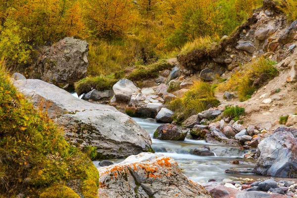 Jesień w górach strumienia — Zdjęcie stockowe