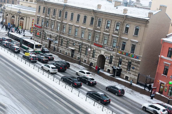 Ligovskiy avenue St. Petersburg winter — Stockfoto