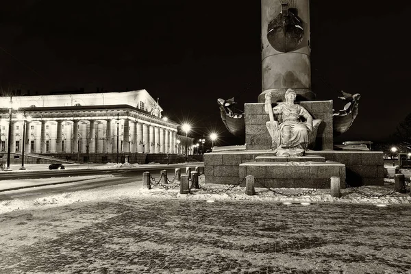 Marco Ponto Turístico São Petersburgo Rússia Cuspo Ilha Vasilievsky Por — Fotografia de Stock