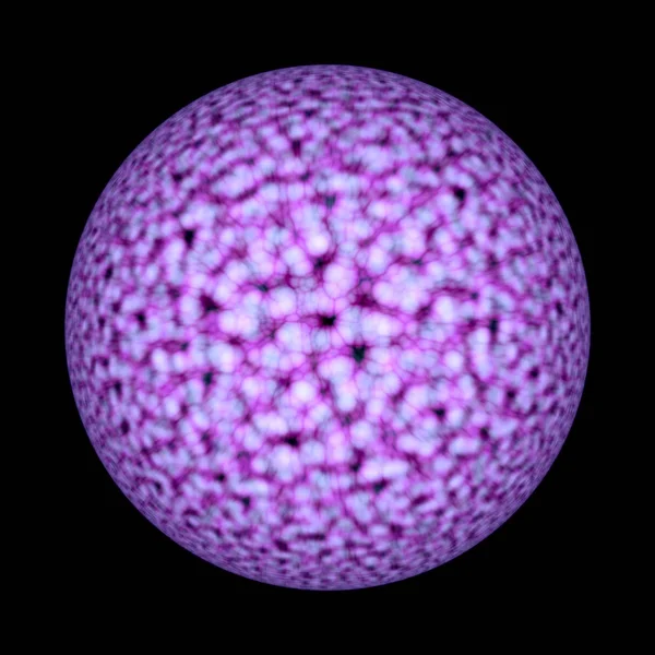 Esfera púrpura abstracta fondo negro — Foto de Stock