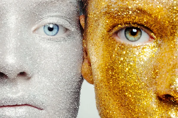 Beau, étonnant portrait de deux femmes — Photo