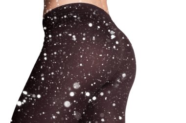 sıkı tayt beyaz arka plan güzel kadın götten