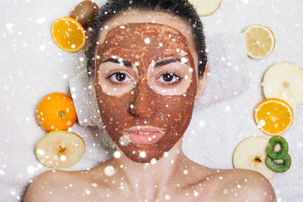 Naturlige hjemmelavede frugt ansigtsmasker - Stock-foto