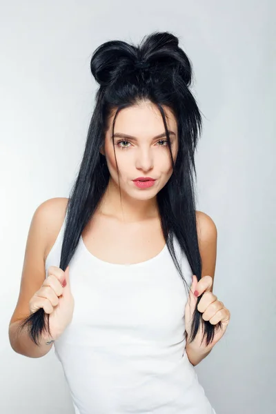 The young woman's portrait with happy emotions — Stock Photo, Image