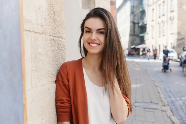 Young beautiful stylish woman walking