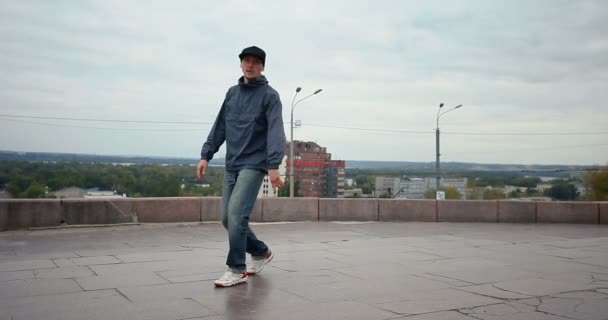 Sztuki Tańca Styl Życia Ludzi Concept Wzruszający Ulicach Active Młody — Wideo stockowe