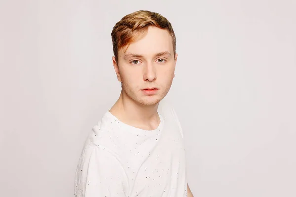 Portrait of young tender redhead teenage — Stock Photo, Image