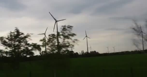 Parque Eólico Energía Eólica — Vídeos de Stock