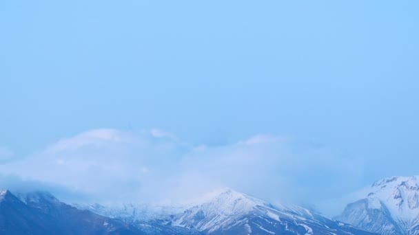 Timelapse Puesta Sol Del Volcán Sol Sobre Pico Alta Montaña — Vídeos de Stock