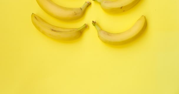 Bananas Dancing Stop Motion Animation Fruit Food Healthy Eating Vegetarian — Stock Video