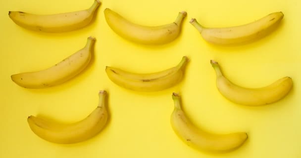 Bananen Zijn Aan Het Dansen Stop Bewegende Animatie Fruit Voedsel — Stockvideo