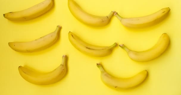 Bananas Dancing Stop Motion Animation Fruit Food Healthy Eating Vegetarian — Stock Video