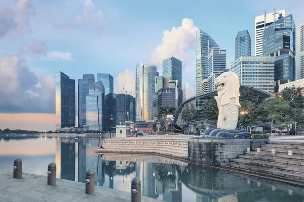 Uitzicht op central Singapore — Stockfoto