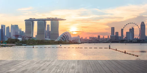 Singapore bei Sonnenaufgang — Stockfoto