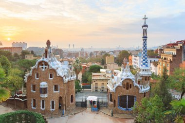Ünlü Park Guell, İspanya