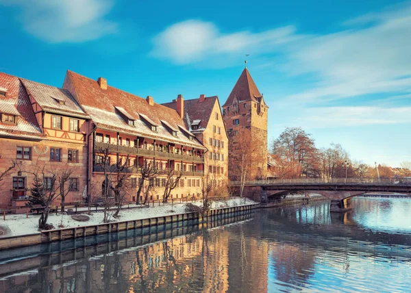 Középkori város, Nürnberg, Németország — Stock Fotó