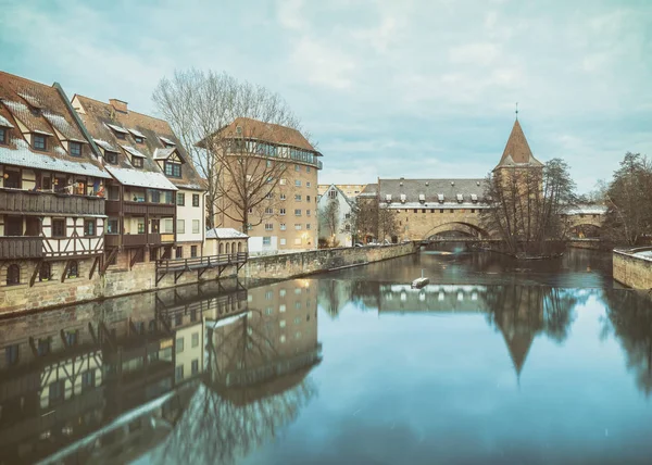 Középkori város, Nürnberg, Németország — Stock Fotó