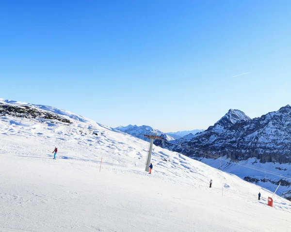 Winter skiing resort in Alps — Stock Photo, Image