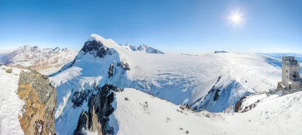 Winter skiing resort in Alps