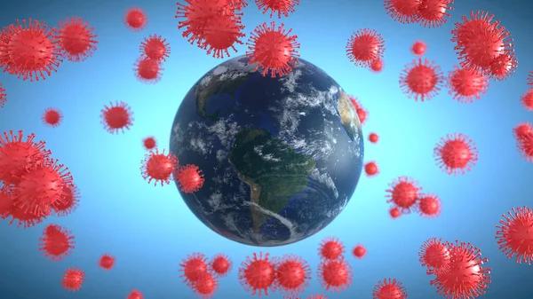 Coronavirus danger and public health risk disease and flu outbreak or coronaviruses influenza as dangerous viral strain case as a pandemic medical concept. 3d rendering.