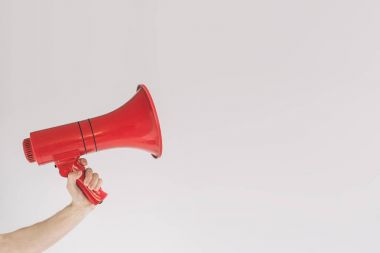 El megafon arka plan üzerinde kapat