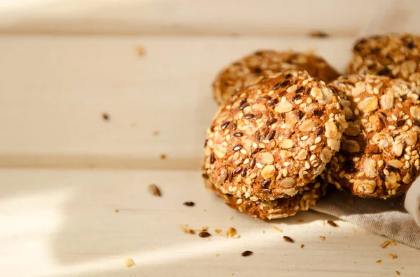 Sweet homemade cookie with oat flakes — Stock Photo, Image