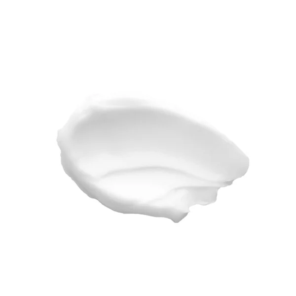 Crème Veeg Van Gezicht Body Lotion Geïsoleerd Witte Achtergrond Huidverzorging — Stockfoto