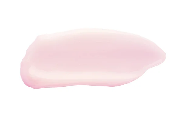 Esfregaço Brilho Labial Rosa Textura Líquida Batom Rosa Isolado Fundo — Fotografia de Stock