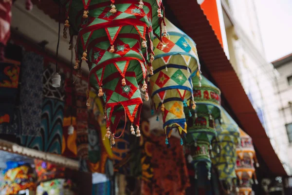 Coloridas Linternas Tienda Calle Katmandú —  Fotos de Stock