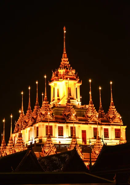 Bright Lighted Roof King Palace Late Evening Charming Bangkok — Fotografia de Stock
