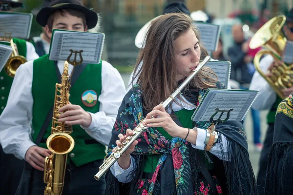 İtalya, Bormio - Nisan 16,2017: Pasquali, Bormi kutlama