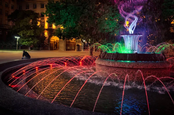 Spectacular fountain in Sofia — Stock Photo, Image