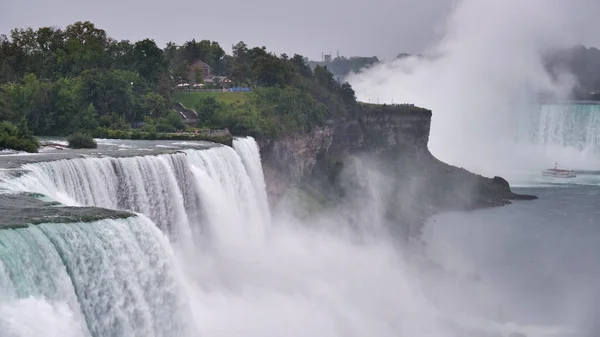 Forsen Niagarafloden Molnig Dag Niagarafallen Ontario Kanada — Stockfoto