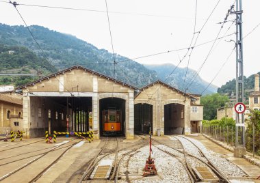 Soller tren istasyonu. Soller Köyü, Mallorca (İspanya)