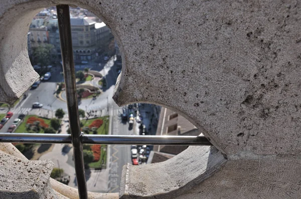 Типовий Вид Міста Валенсії Історичним Центром Підвищеної Точки Зору Поза — стокове фото