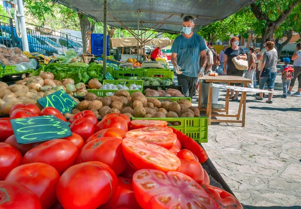 Sineu Ilhas Baleares Espanha Maio 2020 Barracão Frutas Hortaliças Tradicional — Fotografia de Stock
