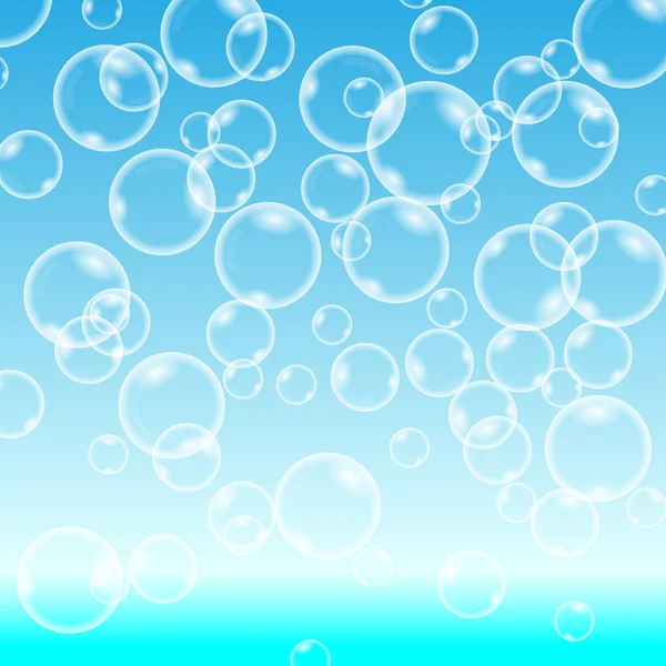 Vector Bubbles on Blue Background. — Stock Vector