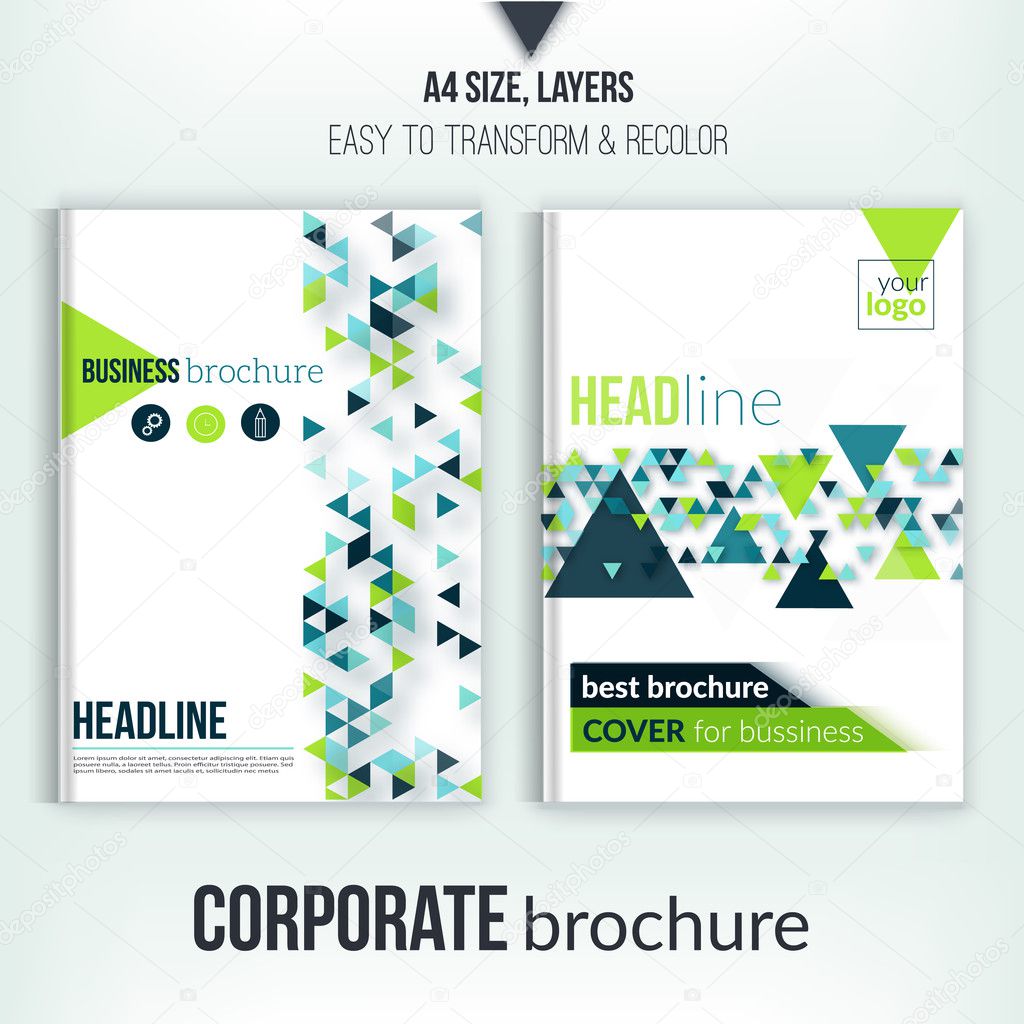 clean brochure design annual report cover template magazine professional report layout