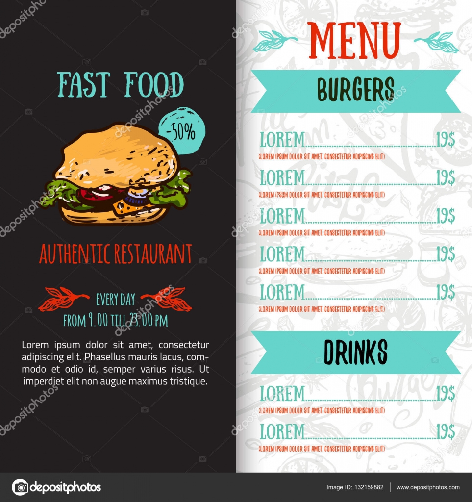 menu design templates