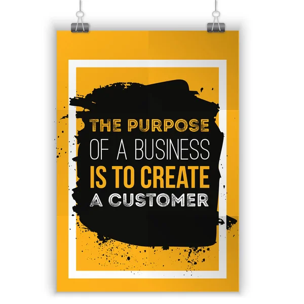 Müşteri oluşturmak için bir iş amacı budur. Motivasyonel teklif. Poster için olumlu yemin. Vektör çizim. — Stok Vektör