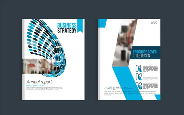 Modelo de design de layout de brochura para relatório de negócios corporativo . —  Vetores de Stock