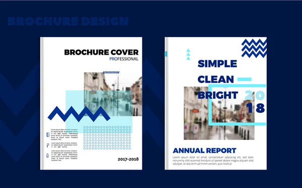 Plantilla de diseño de diseño de folleto para informe de negocio corporativo . — Vector de stock