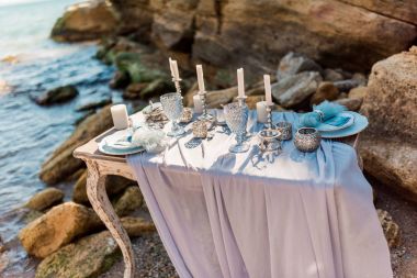 Düğün dekorasyon tablo deniz ya da okyanus yakın